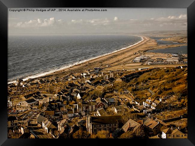 Portland and the Chesil Bank   Framed Print by Philip Hodges aFIAP ,
