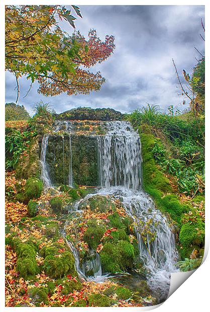 Waterfall at Little Bredy in Dorset.  Print by Mark Godden