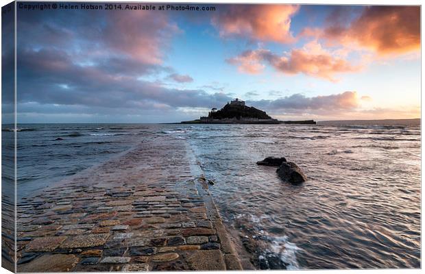 St Michael's Mount in Cornwall Canvas Print by Helen Hotson