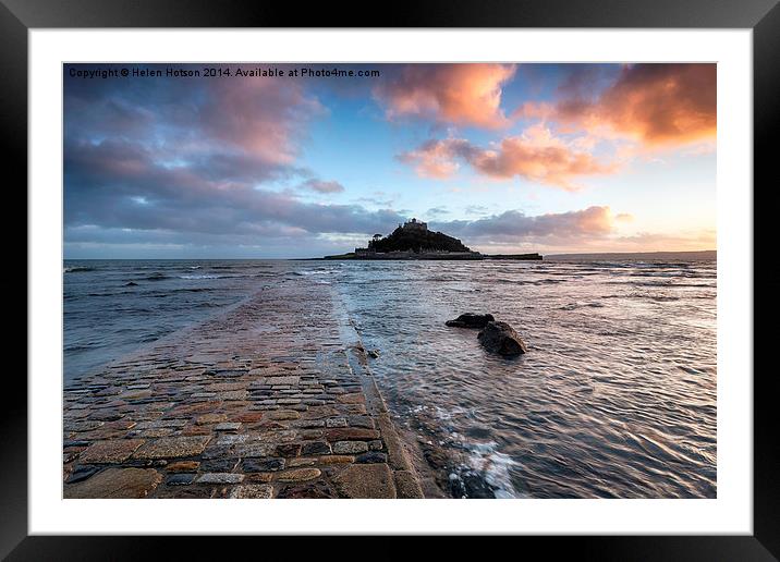 St Michael's Mount in Cornwall Framed Mounted Print by Helen Hotson