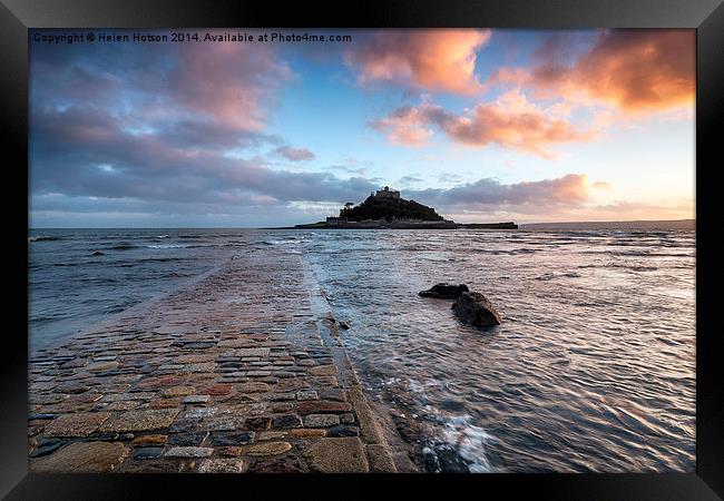 St Michael's Mount in Cornwall Framed Print by Helen Hotson