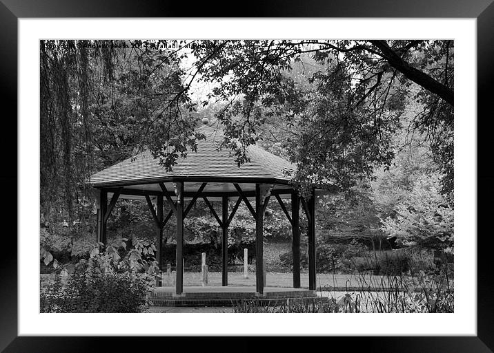  Traditional Park Band Stand Framed Mounted Print by Andrew Heaps