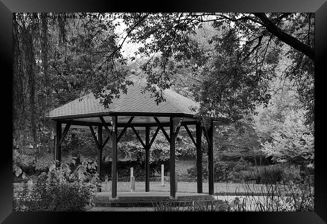  Traditional Park Band Stand Framed Print by Andrew Heaps