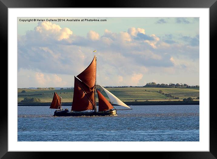  THAMES BARGE Framed Mounted Print by Helen Cullens