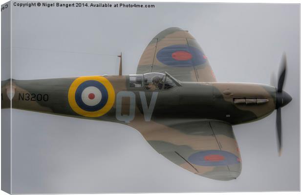   Mk1 Supermarine Spitfire Canvas Print by Nigel Bangert