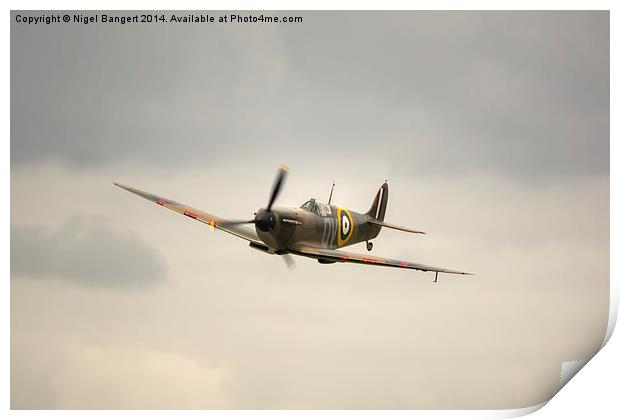   Mk1 Supermarine Spitfire Print by Nigel Bangert