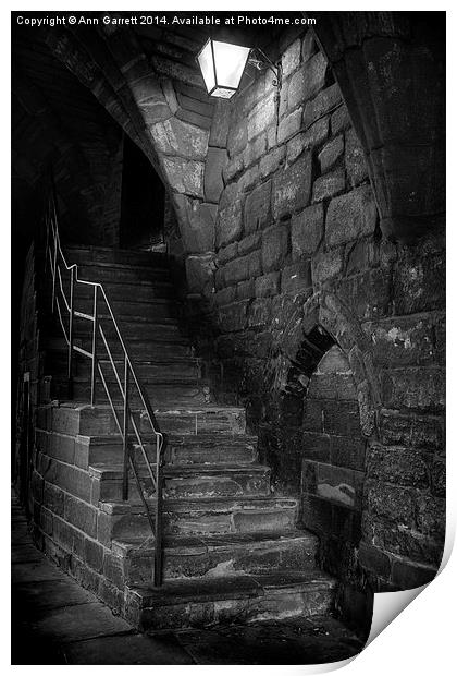 Old Steps in Chester Print by Ann Garrett