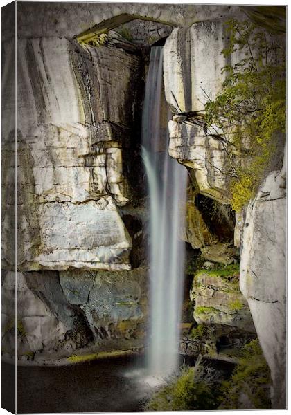  Water Fall At Lovers Leap Canvas Print by Tom and Dawn Gari