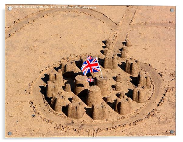 British Sand Castle  Acrylic by Gisela Scheffbuch