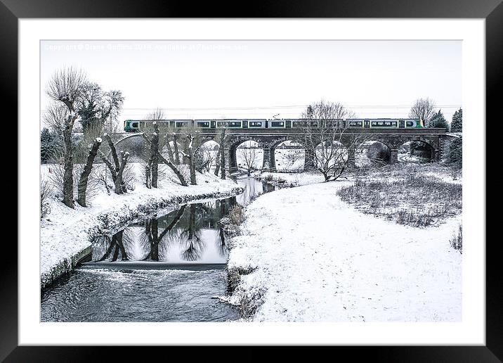  Penkridge Under Snow Framed Mounted Print by Diane Griffiths