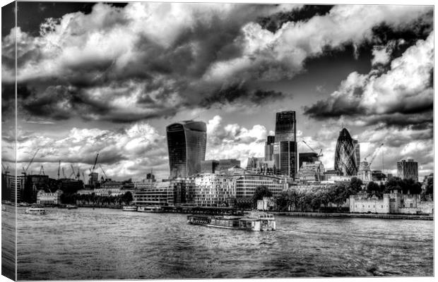 The Thames and City of London Canvas Print by David Pyatt