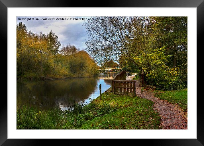  Thames Path Through Goring Framed Mounted Print by Ian Lewis