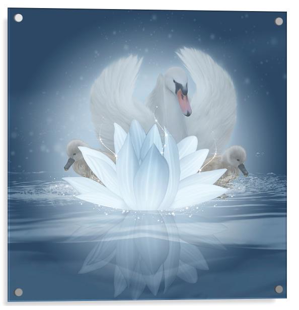  Swan Song Acrylic by Tanya Hall