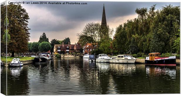  The Thames at Abingdon Canvas Print by Ian Lewis