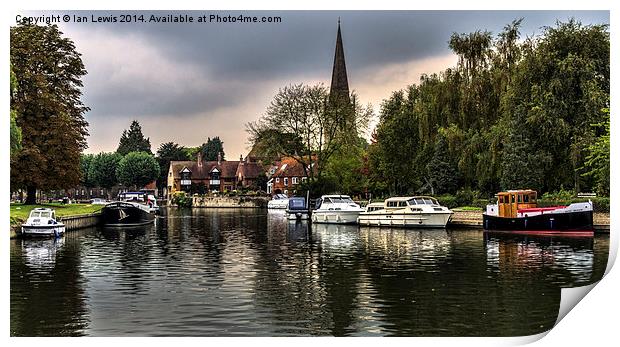  The Thames at Abingdon Print by Ian Lewis