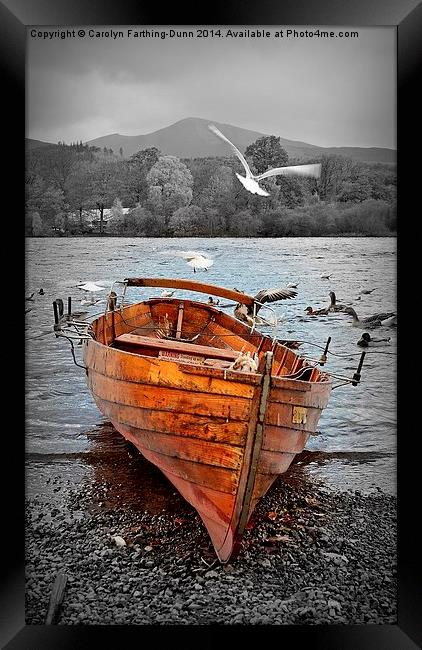  Keswick Boat Framed Print by Carolyn Farthing-Dunn