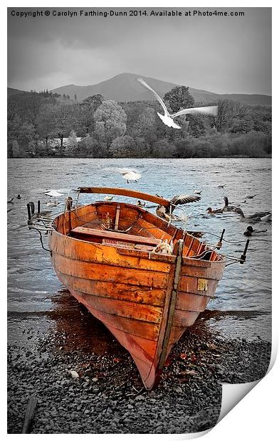  Keswick Boat Print by Carolyn Farthing-Dunn
