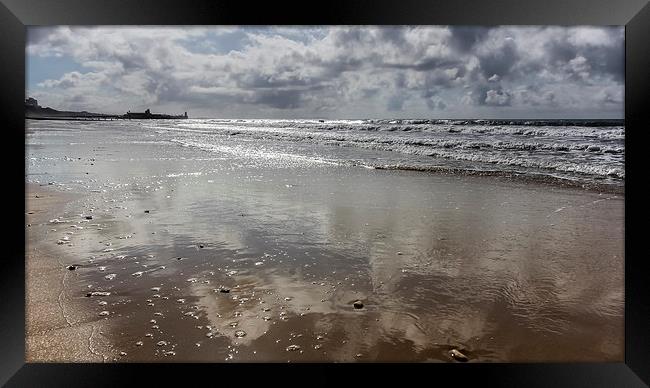  Bournemouth Beach on a fresh crisp day Framed Print by Jennie Franklin