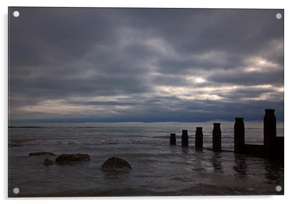  Dark days on the beach Acrylic by Stephen Prosser