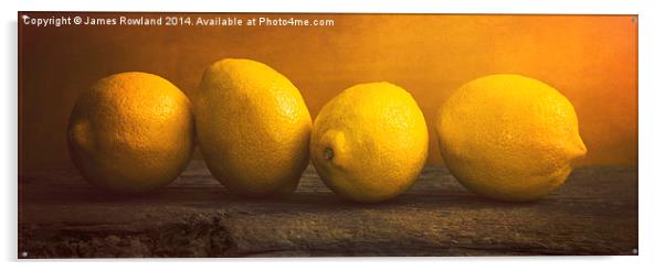  Four Lemons Acrylic by James Rowland