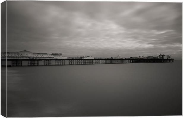  Brighton Marine Palace and Pier Mono Canvas Print by Dean Messenger