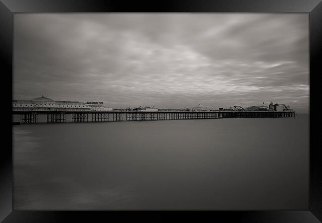  Brighton Marine Palace and Pier Mono Framed Print by Dean Messenger