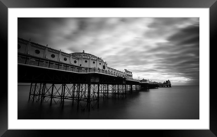  Brighton Marine Palace and Pier Mono Framed Mounted Print by Dean Messenger