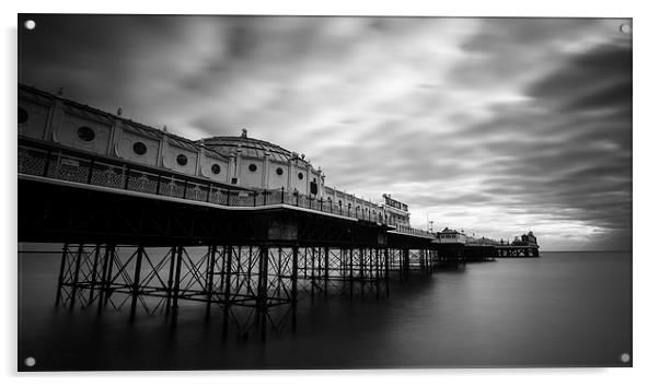  Brighton Marine Palace and Pier Mono Acrylic by Dean Messenger