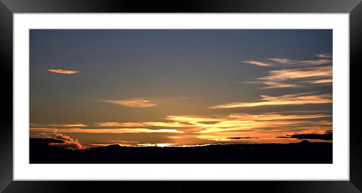  a sunset at Bamburgh Framed Mounted Print by Michael Maher