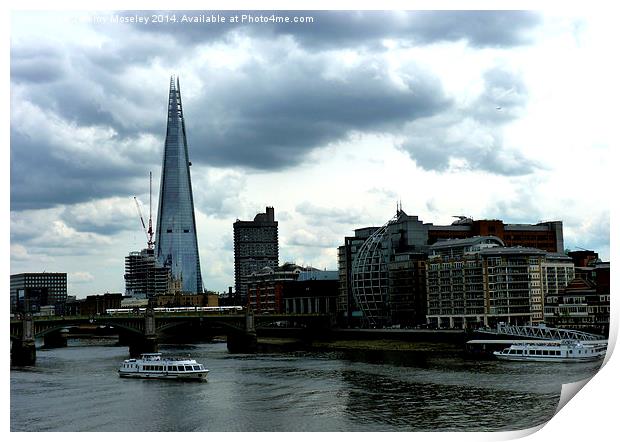 London Skyline.  Print by Jeremy Moseley