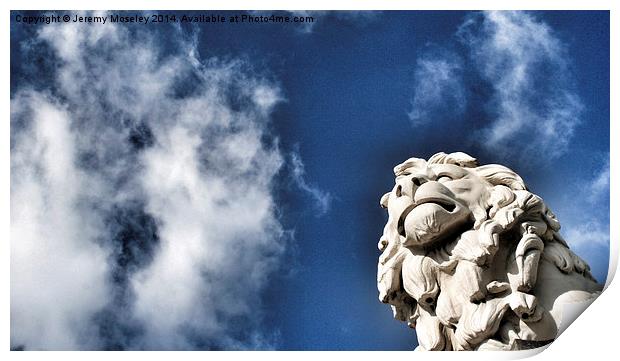 Lion Statue, London.  Print by Jeremy Moseley