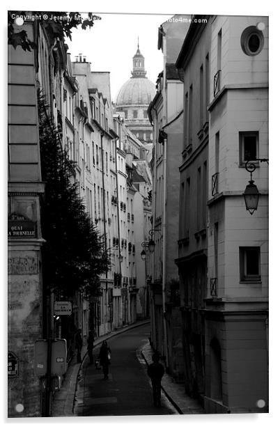 Street Scene, Paris.  Acrylic by Jeremy Moseley