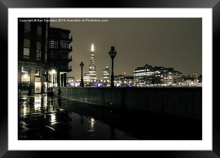  Wet City Nights Framed Mounted Print by Dan Davidson