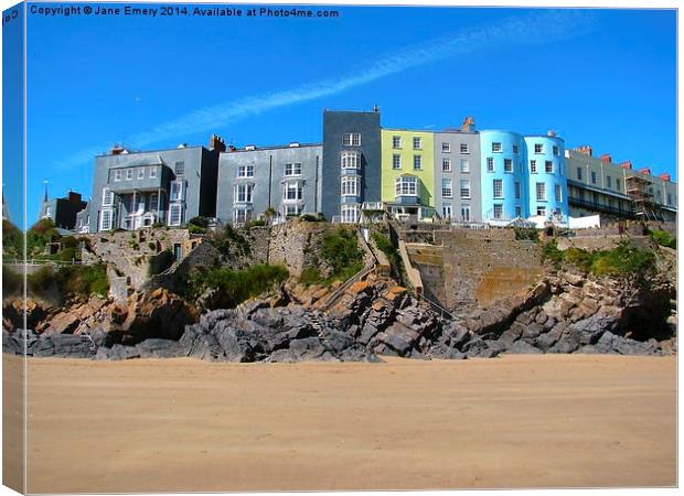  Tenby West Wales Canvas Print by Jane Emery