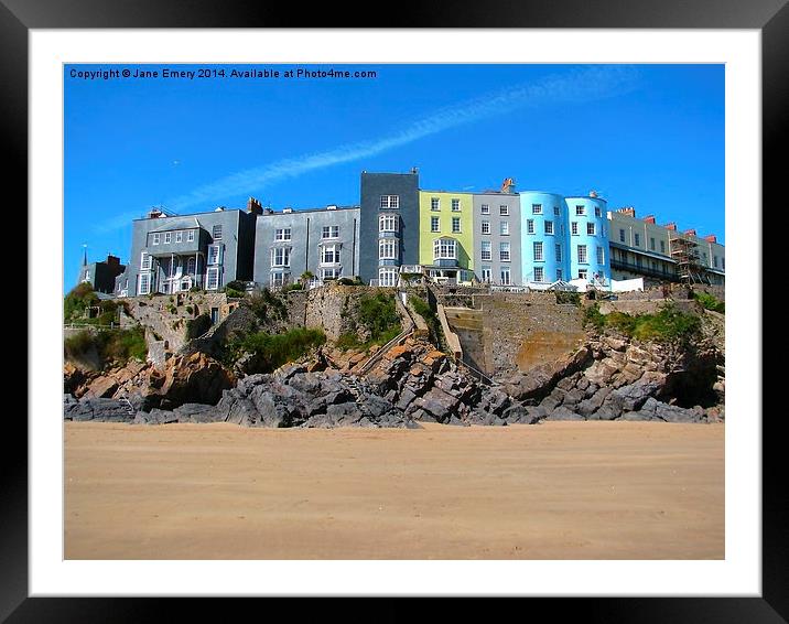  Tenby West Wales Framed Mounted Print by Jane Emery
