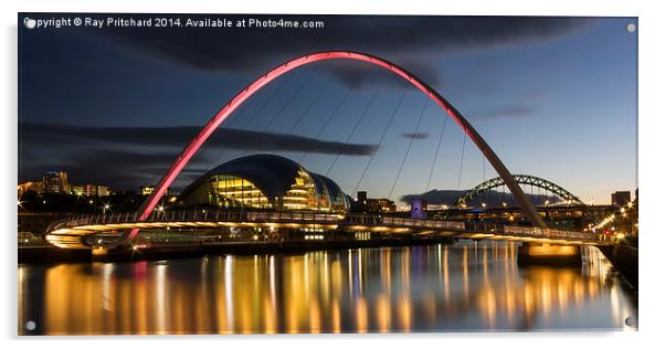  Millennium Bridge Acrylic by Ray Pritchard