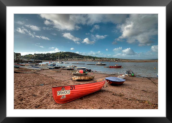  Boats on Teignmouth Back Beach  Framed Mounted Print by Rosie Spooner