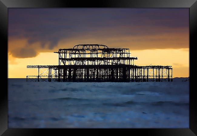  Brighton West Pier Painting Framed Print by Dean Messenger