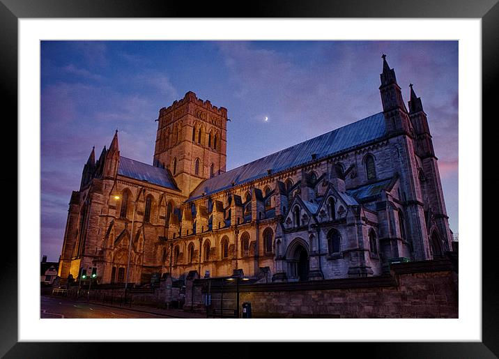 Twilight Glow of Norwich's Catholic Cathedral Framed Mounted Print by Rus Ki