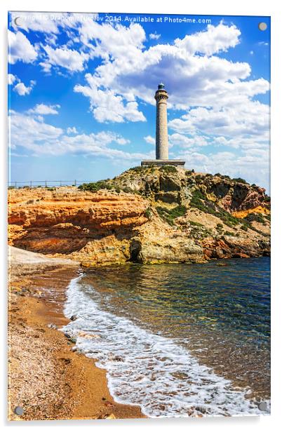 Cabo de Palos Lighthouse on La Manga, Murcia, Spai Acrylic by Dragomir Nikolov