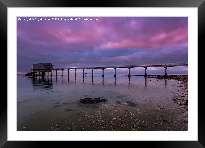 Dawn At The Lifeboat Framed Mounted Print by Wight Landscapes
