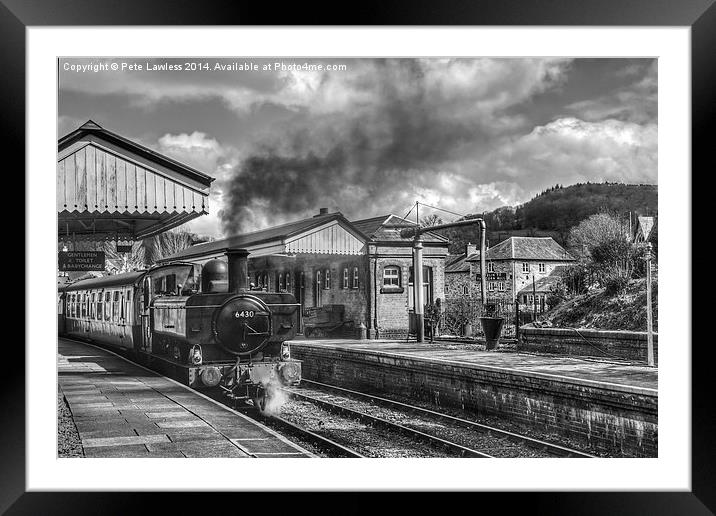  Llangollen Railway Station Mono Framed Mounted Print by Pete Lawless