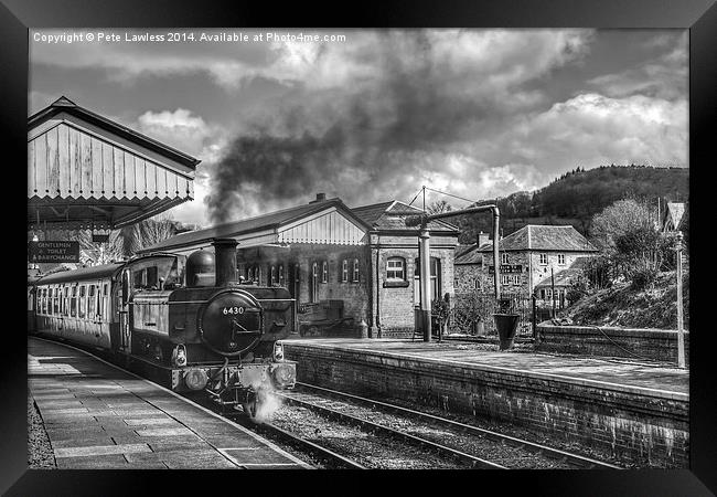  Llangollen Railway Station Mono Framed Print by Pete Lawless