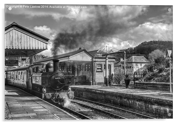  Llangollen Railway Station Mono Acrylic by Pete Lawless