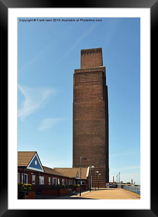 Birkenhead’s Mersey Tunnel ventilation tower. Framed Mounted Print by Frank Irwin