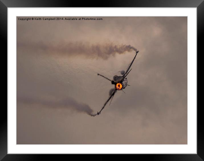  SOLOTURK igniting the sky Framed Mounted Print by Keith Campbell
