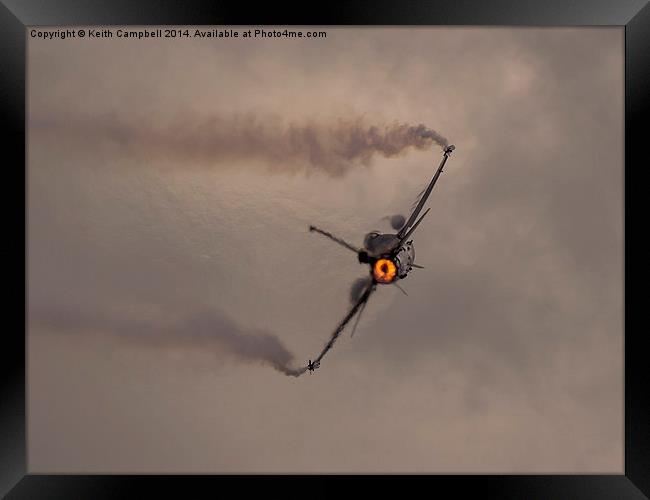  SOLOTURK igniting the sky Framed Print by Keith Campbell