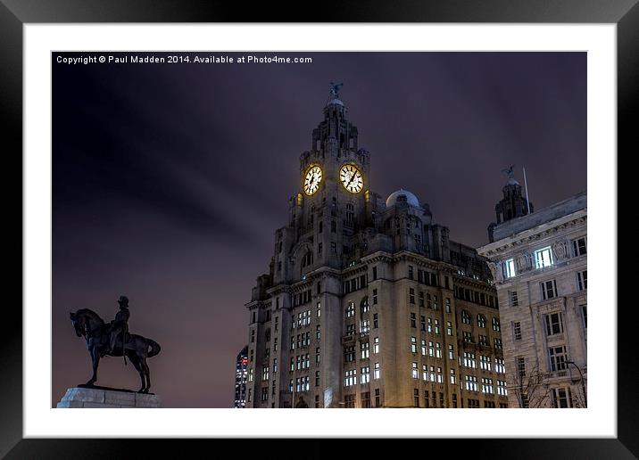 Liver Building and guard Framed Mounted Print by Paul Madden
