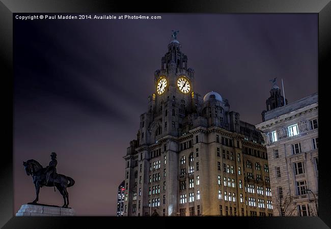 Liver Building and guard Framed Print by Paul Madden