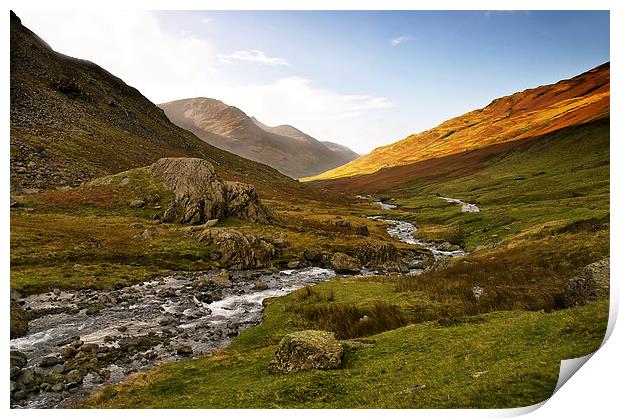 Honister Pass to Buttermere Print by Jacqi Elmslie